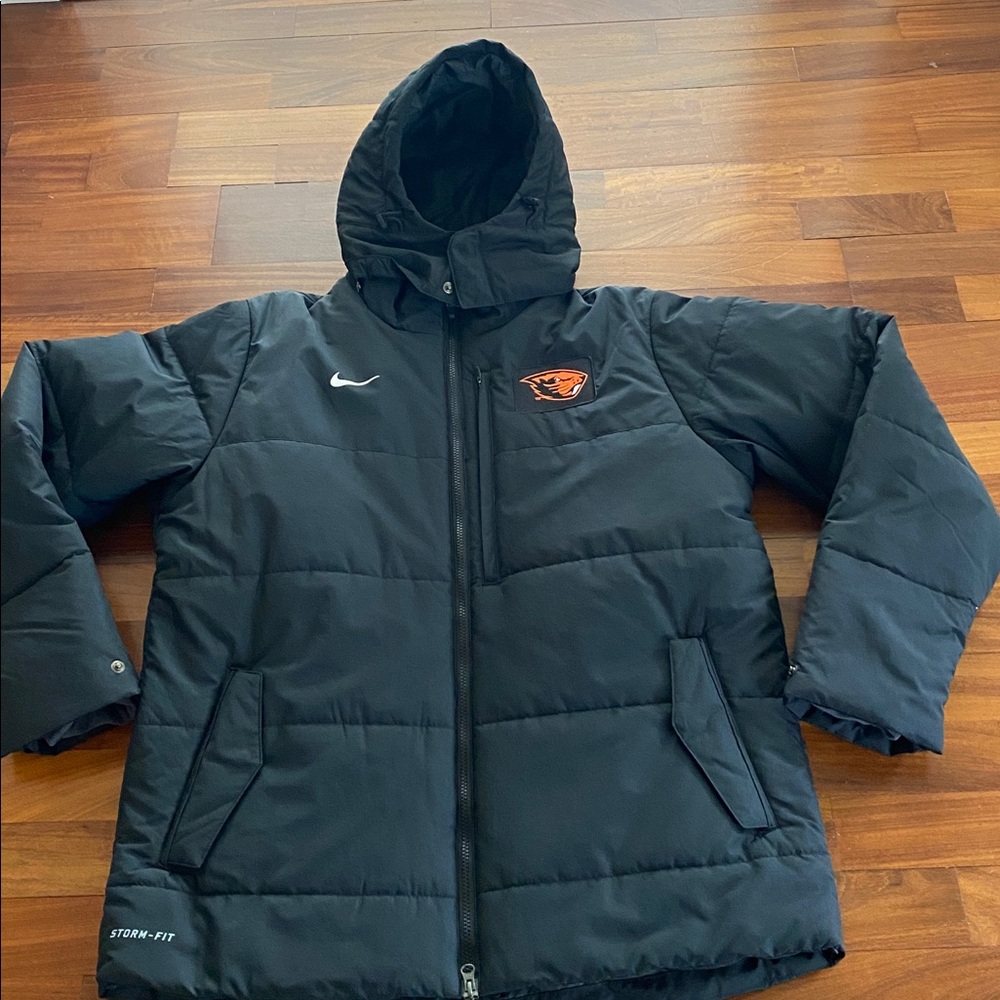 Nike Men’s Black Storm-Fit Puffer Jacket with Oregon State University Patch